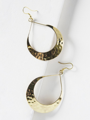 Lunar Crescent Earrings - Gold