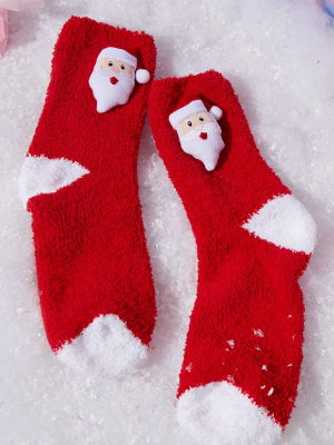 Red Santa Sleep Socks In A Box Gift