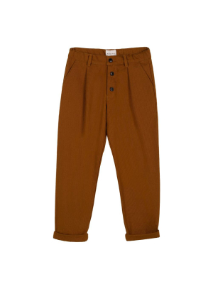 Loneta Brown Canvas Pants