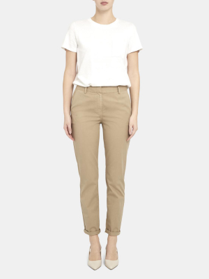 Cuffed Treeca Pant In Garment Dyed Cotton