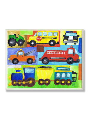 Transportation Collage Wall Plaque Art (10"x15"x0.5") - Stupell Industries