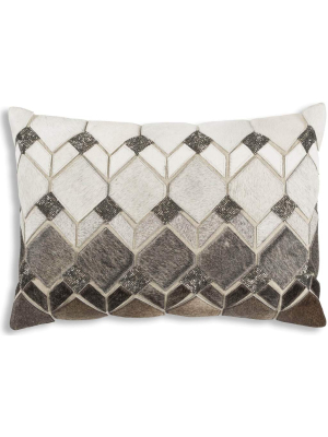 Cloud 9 Theo Lumbar Hide Pillow With Silver Beadwork