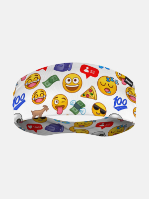 Emoticons White Headband