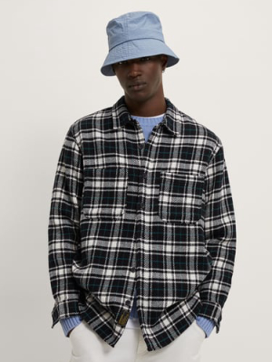 Textured Plaid Overshirt