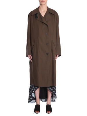 Haider Ackermann Raglan Sleeves Trench Coat