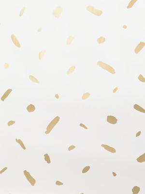 Pas De Trois Wallpaper In Gold On Cream By Thatcher Studio