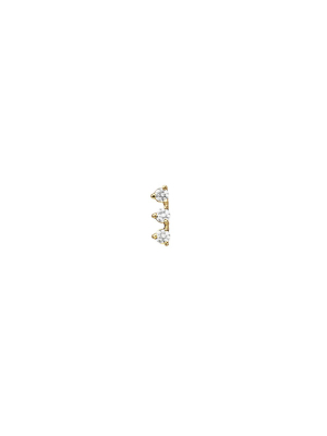 Three-step Diamond Earring