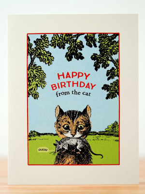 Happy Birthday From The Cat.... Birthday Card