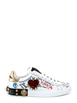 Dolce & Gabbana Portofino Graffiti Sneakers