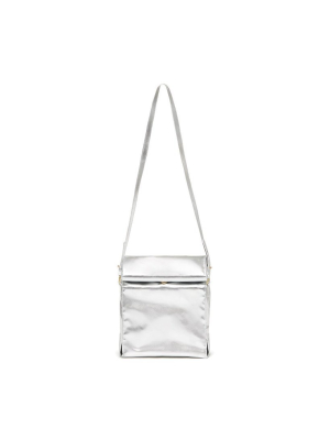 What's For Lunch? Crossbody Bag - Metallic Silver
