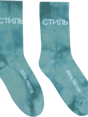 Heron Preston Logo Printed Socks
