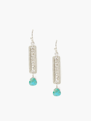 Turquoise And Silver Sedona Earrings