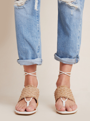 Rosa Raffia Heels