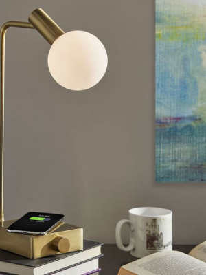 Modern Deco Led Wireless Charging & Usb Task Lamp