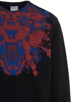 Marcelo Burlon County Of Milan Tiger Print Sweatshirt