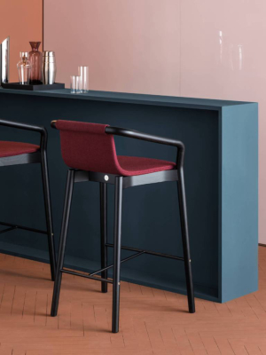 Thomas Bar Stool: Upholstered