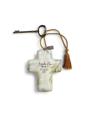 Demdaco Mother's Heart Artful Cross 4 Inch - Multi