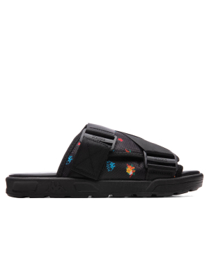 Kappa 222 Banda Degana Sandals - Black/blue Hawaiian