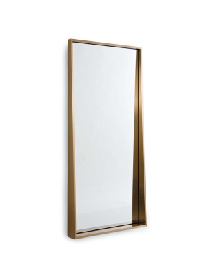 Gunner Mirror In Natural Brass