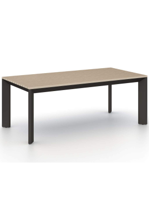 Kelson Outdoor Dining Table, Washed Brown