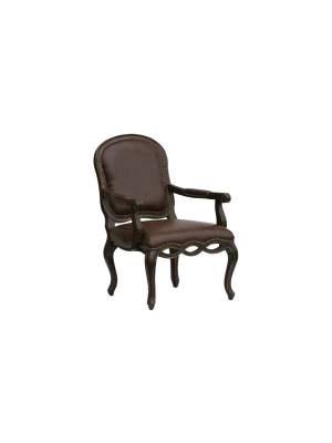 Oxford Leather Chair In Brown - Comfort Pointe