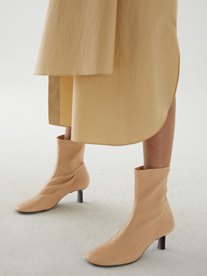 Nappa Leather Sock-style Ankle Boots