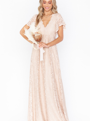 Sandra Maxi Dress ~ Champagne Forever Lace