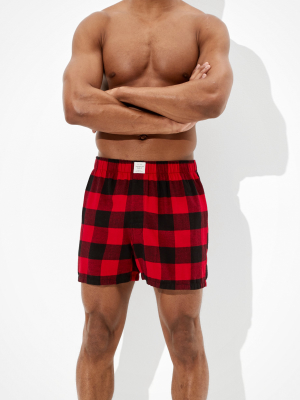 Aeo Plaid Stretch Boxer Short