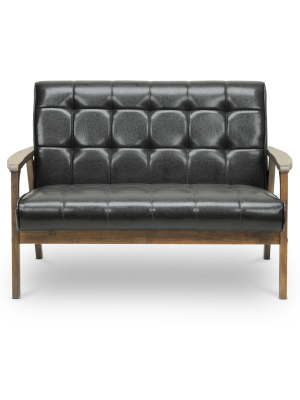 Mid-century Masterpieces Loveseat Brown - Baxton Studio