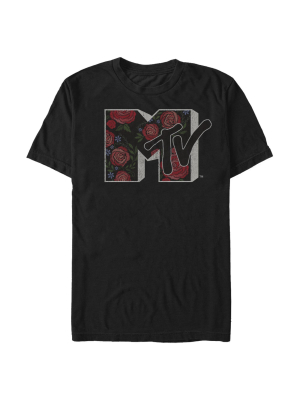 Men's Mtv Rose Decor Logo T-shirt