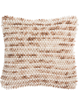 Piper Striped Loop Pillow Eggshell Blend