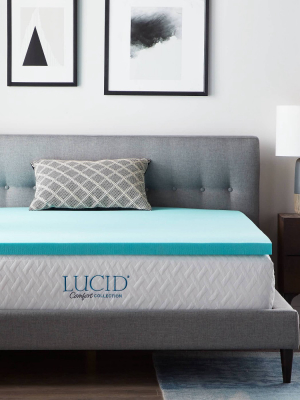 Comfort Collection 2" Surecool Gel Infused Memory Foam Mattress Topper - Lucid