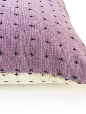 Pillow White & Lavender 18x18in