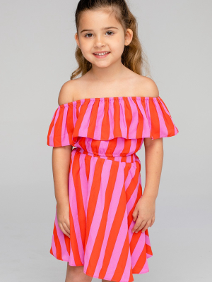 Buddylove Ainsley Girl's Top And Skirt Set - Hot Tamale