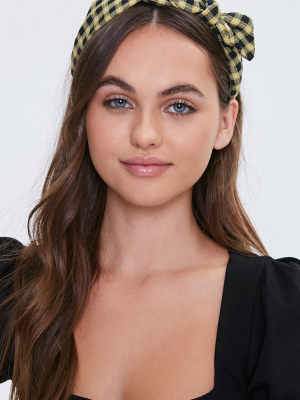 Plaid Bow Headwrap