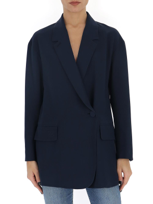 Fendi Ff Embroidered Blazer