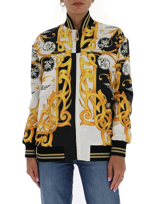 Versace Acanthus Print Bomber Jacket