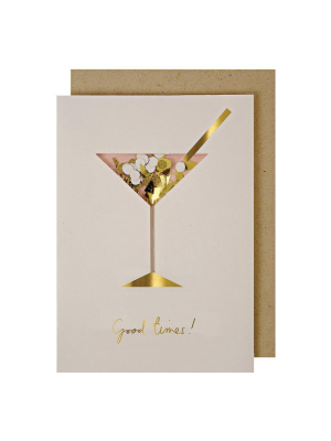 Cocktail Confetti Shaker Card