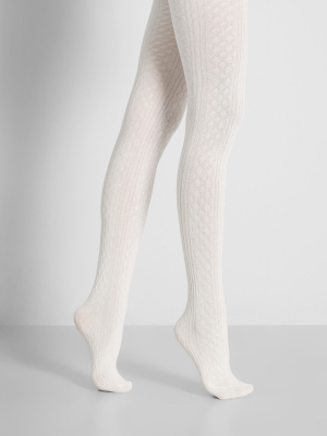 Amorous Intentions Cable Knit Tights