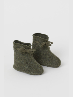 Wool-blend Baby Boots