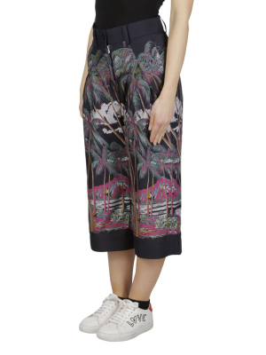 Sacai Printed Cropped Pants