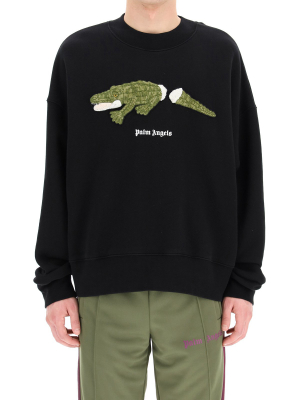 Palm Angels Croco Print Sweatshirt