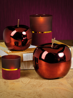 Glazed Decorative Ceramic Apple - Red