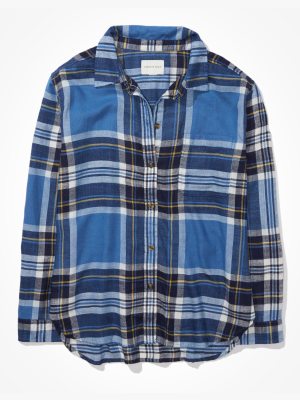 Ae Plaid Boyfriend Flannel Shirt