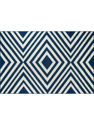 Diamond Navy Baja Rug