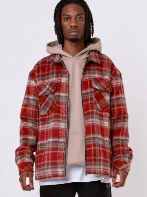 Alvo Hairy Flannel Jacket Blood Red