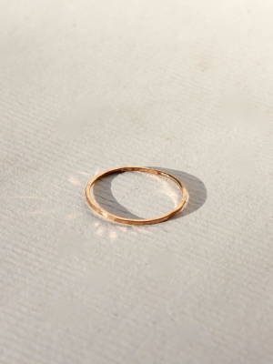 Thick Hammered Ring | Gold