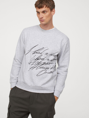 Sweatshirt With Printed Design