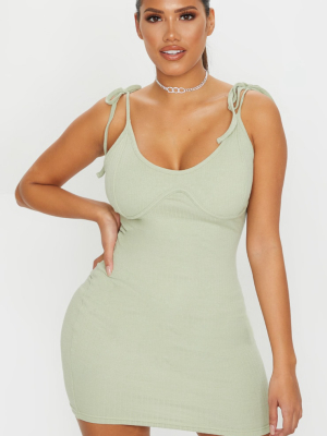 Shape Sage Green Thick Rib Tie Shoulder...