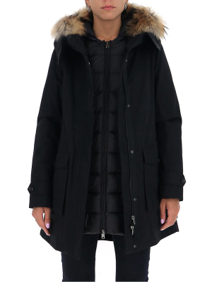 Woolrich Layered Hooded Parka Coat